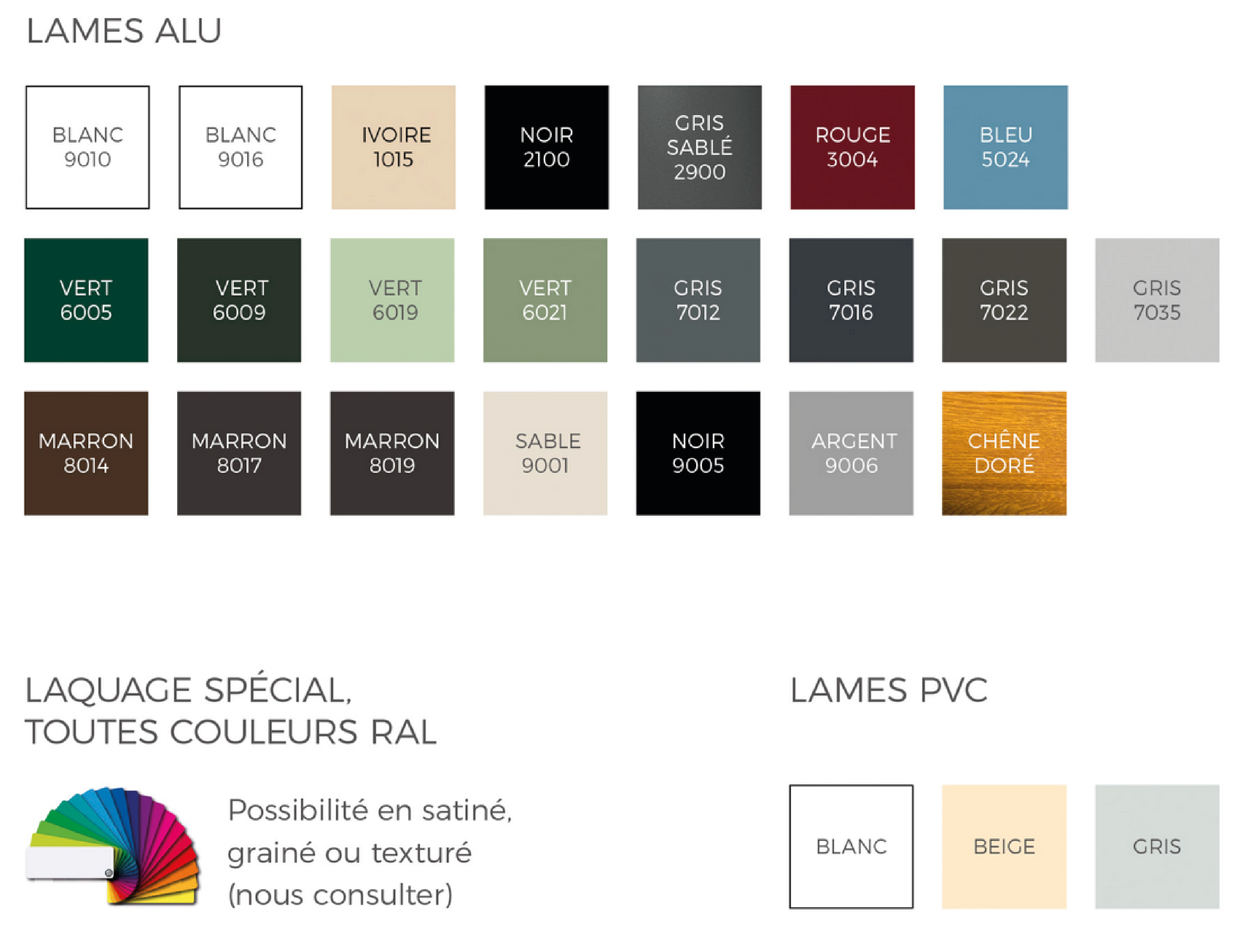 Palette de couleurs